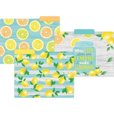 Lemon Zest File Folders, Letter Size, PK24